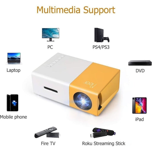 Mini projecteur LED 3D HD portable