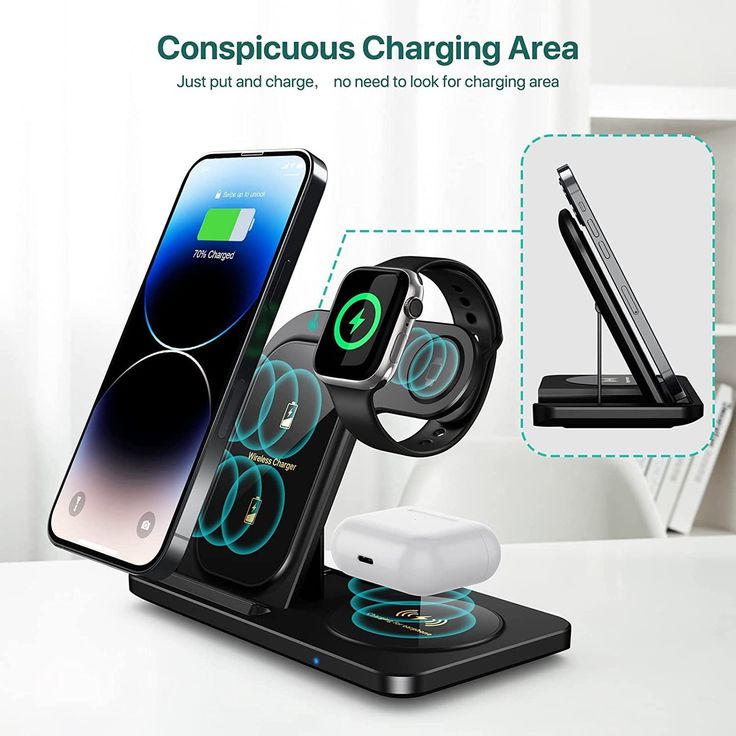 3 in 1 Wireless Fast Charging Stand